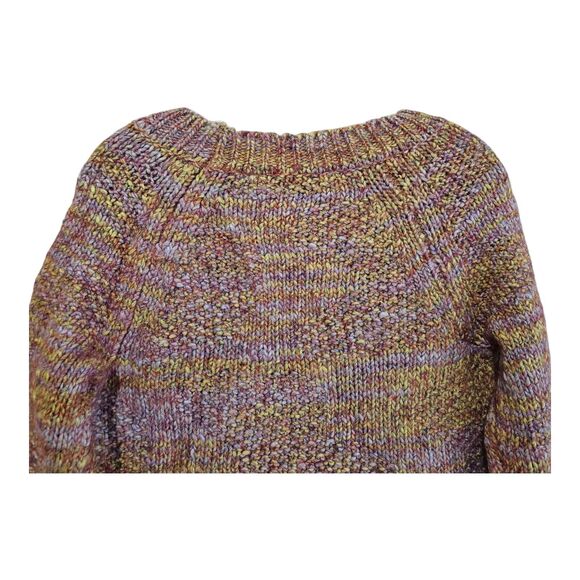 SOFT SURROUNDINGS L Sweater Multicolor Chunky Knit Long Sleeve Acrylic Wool 38" - Picture 7 of 9